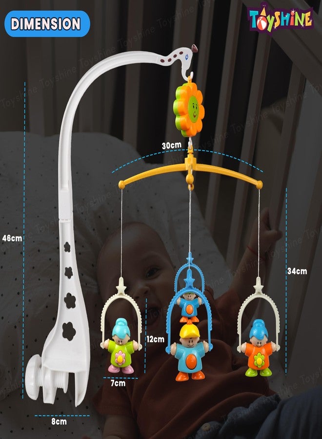 Toyshine Bed Ring Cot Mobile with Music, Lights, and Rattles - Perfect Baby Musical Crib Mobile with Rotating Rattles and Hanging Toys - Image 5